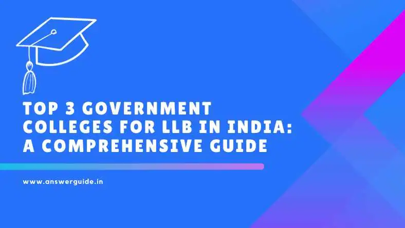 Government Colleges for LLB in India
