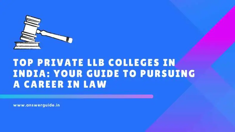 Private LLB Colleges in India